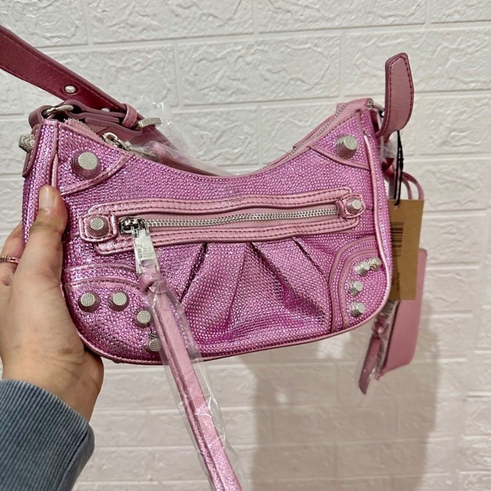Steve Madden Metallic Pink Crossbody Bag